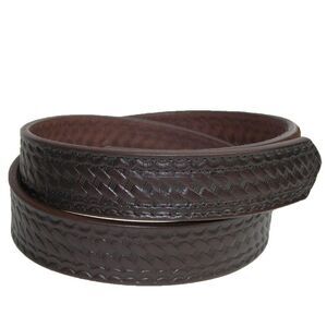 Boston Leather Men's Basketweave Mechanics Belt with Hook and Loop Closure